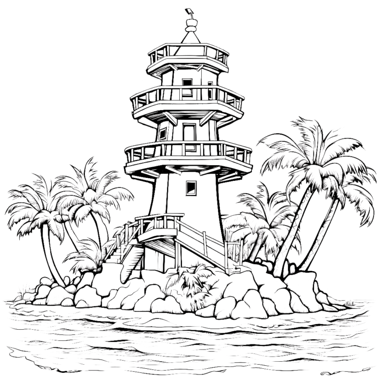 Ausmalbild Mini-Turm