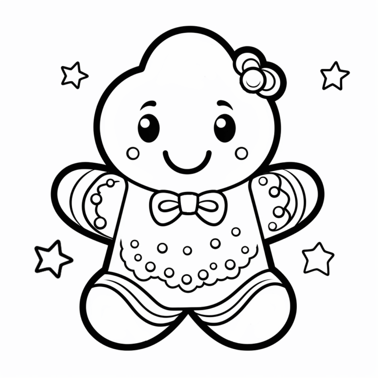 Dibujo para colorear galleta mona
