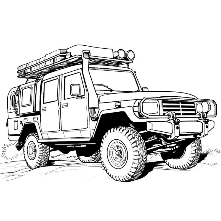 Coloring picture pickup cruiser