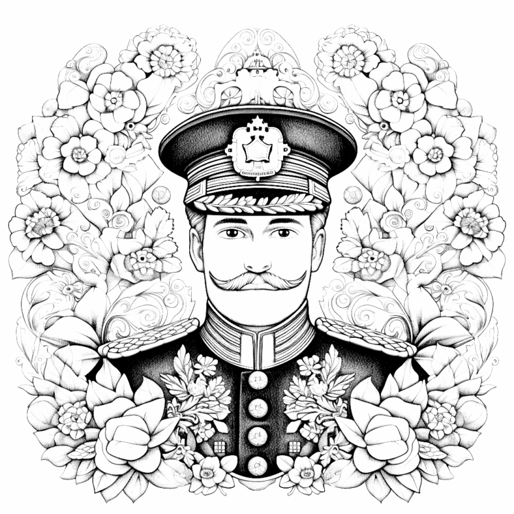 Ausmalbild Polizei Mandala