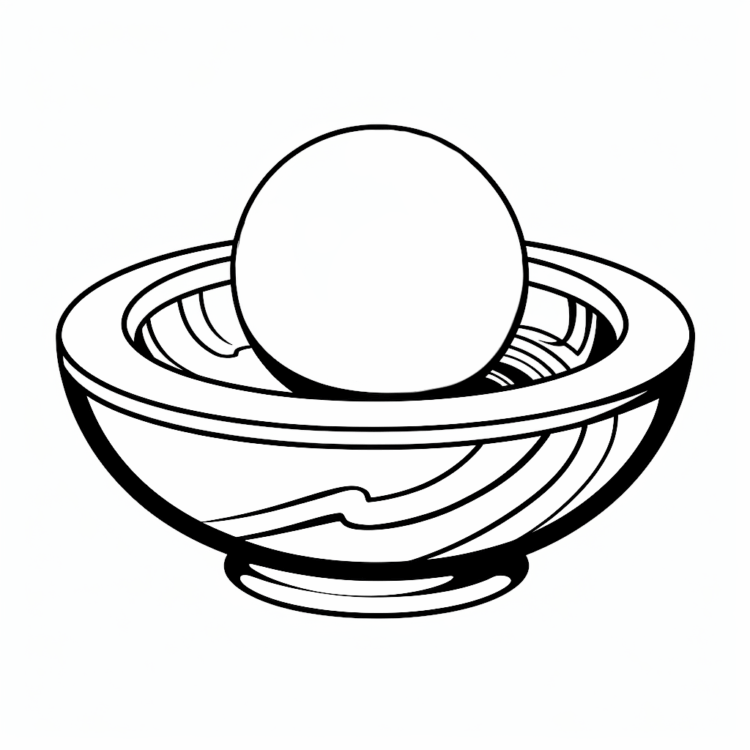 Dibujo para colorear balón de césped