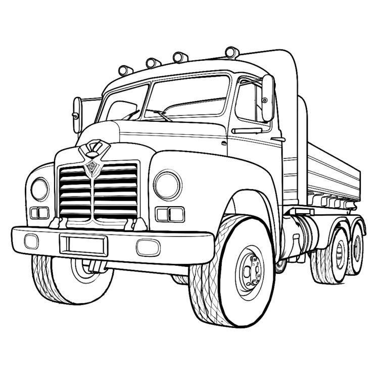 Giant pickup coloring page
