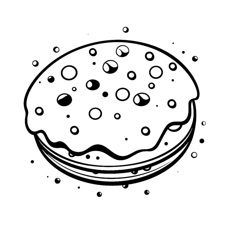 Dibujo para colorear galletas de chocolate