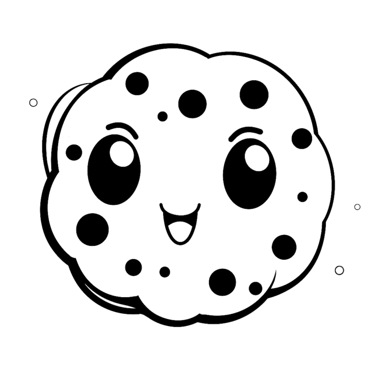 Dibujo para colorear galletas de chocolate