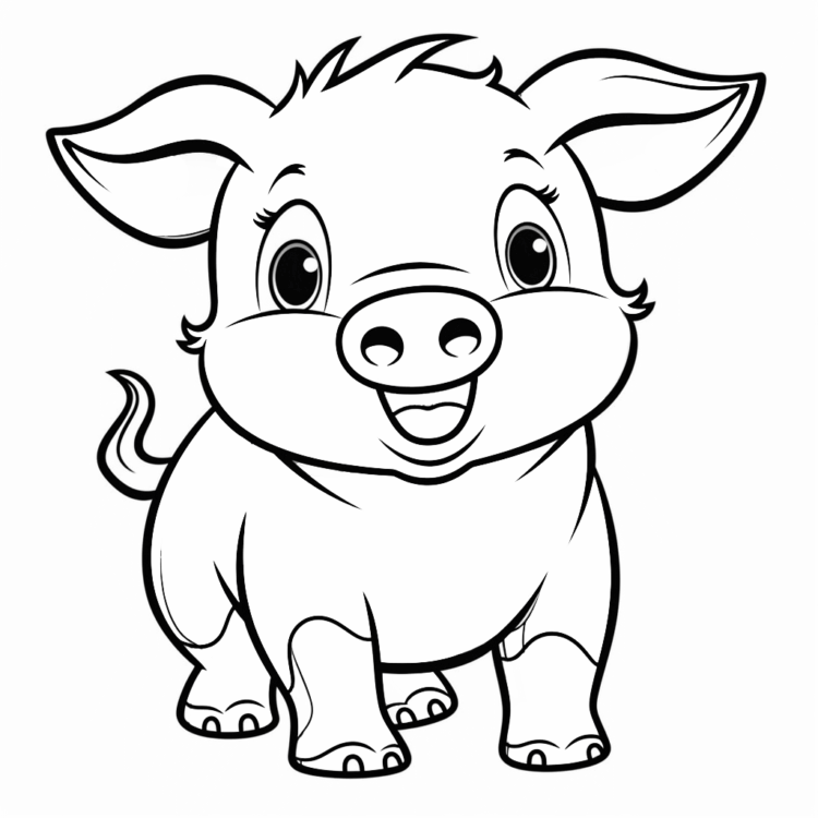 Coloring picture pig