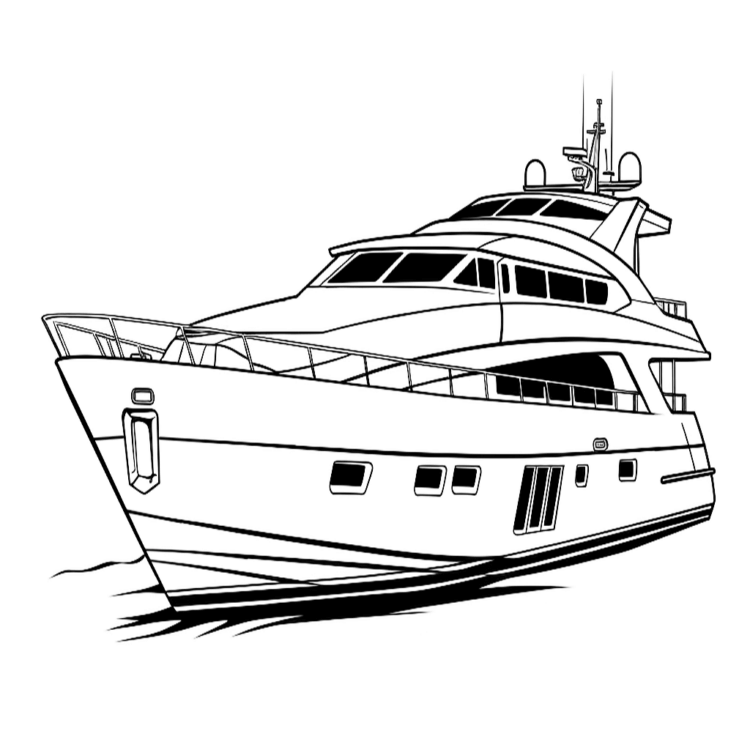 Dibujo para colorear velero