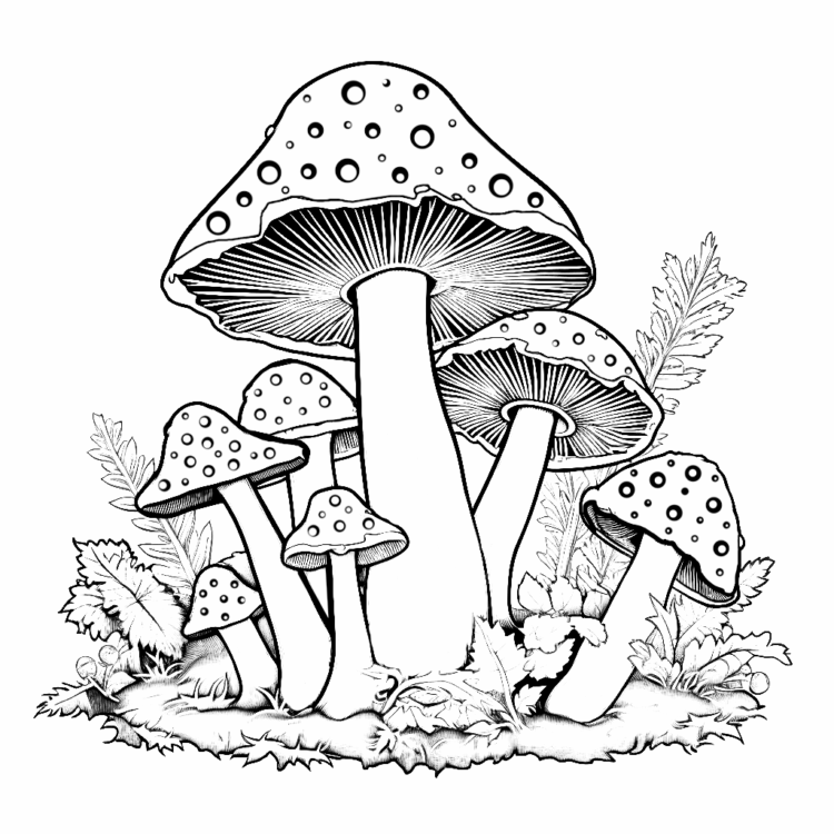 Dibujo para colorear setas caprichosas