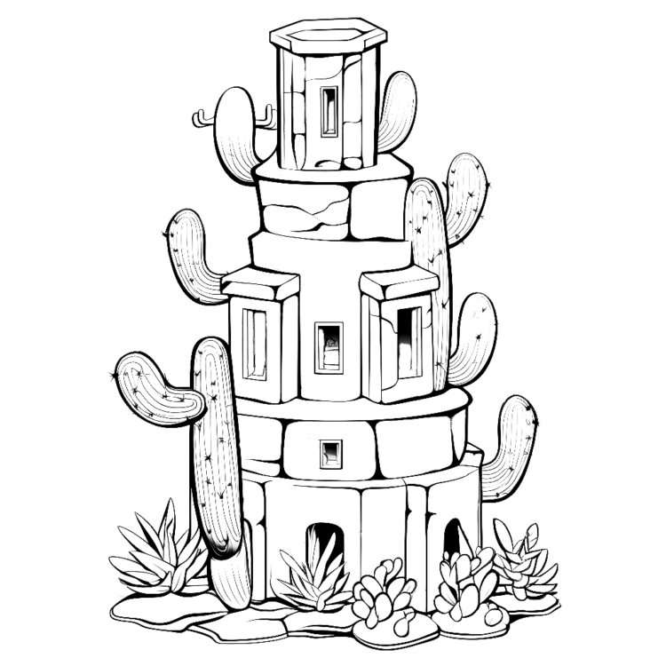Ausmalbild Starker Turm