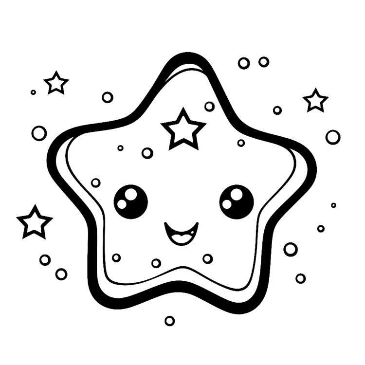 Colorear estrellas y galletas