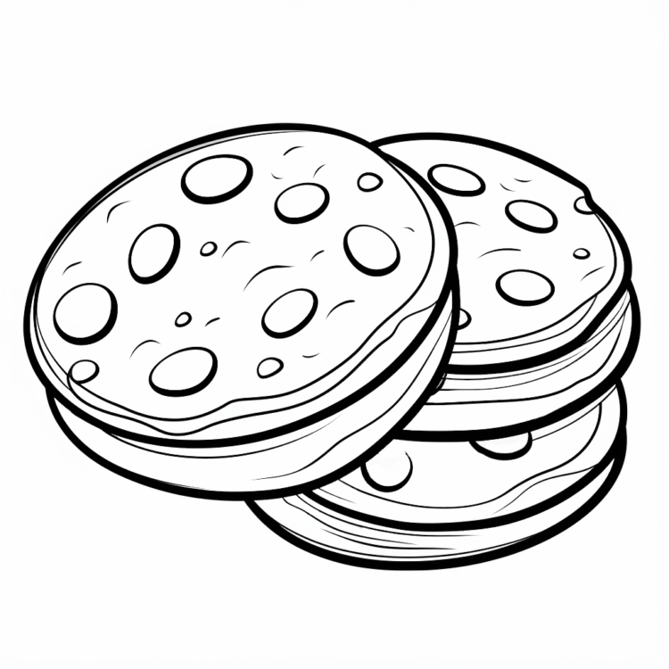 Dibujo para colorear galletas dulces