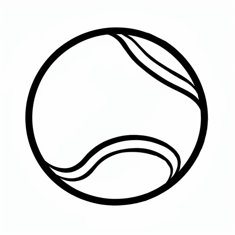 Ausmalbild Tennisball