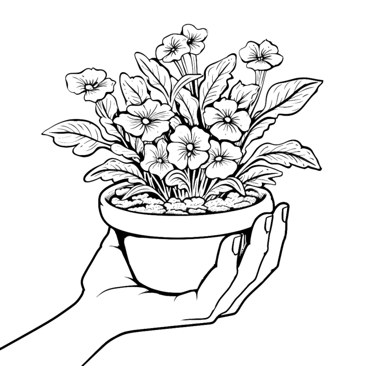 Coloring picture Carrying hand
