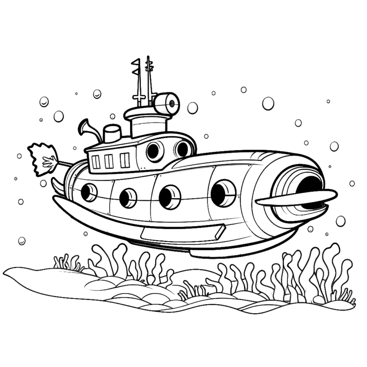 Dibujo para colorear Barco en U