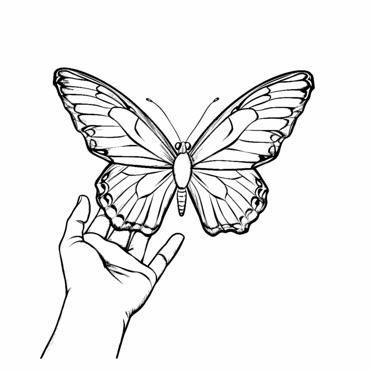 Dibujo para colorear Mano diminuta