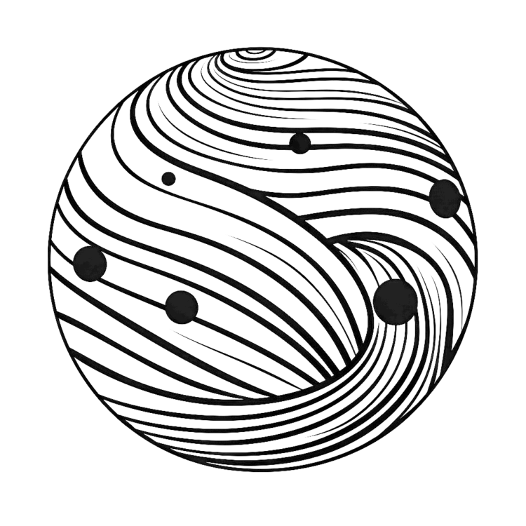 Ausmalbild Yoga-Ball