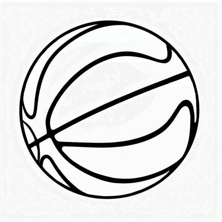 Colorear un balón de baloncesto