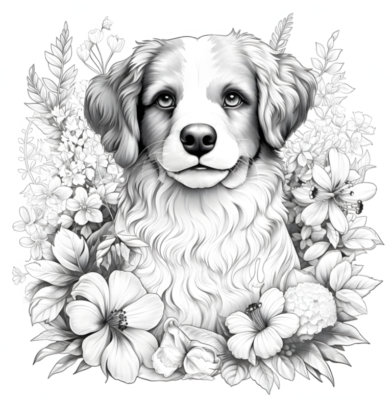 Hunde Malbuch Vorschau