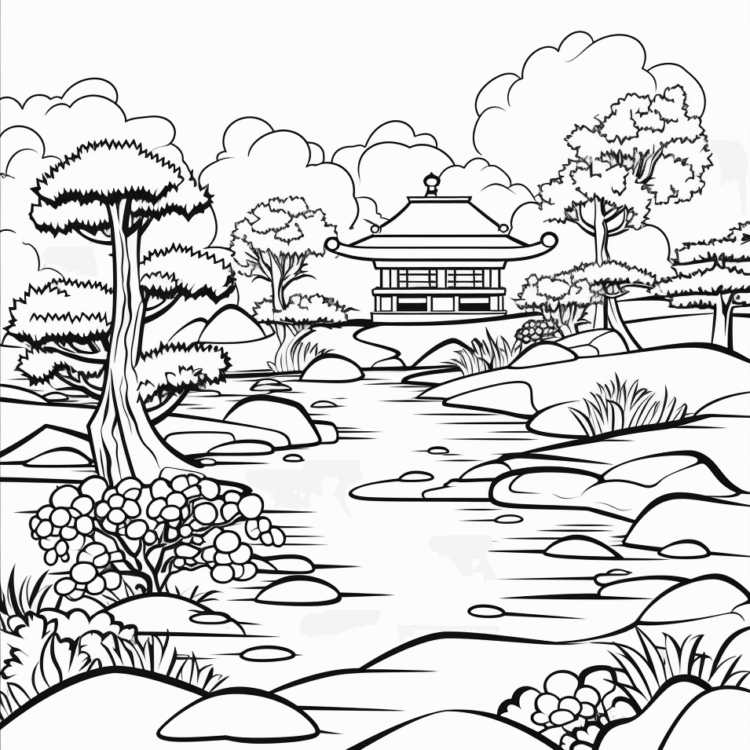 Landschaft Ausmalbilder zum Ausdrucken