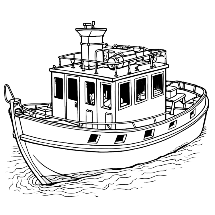 Ausmalbild Malvorlage Boot