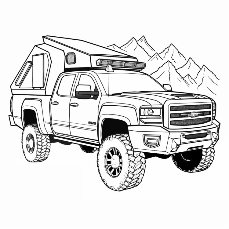 Pickup coloring picture to print out