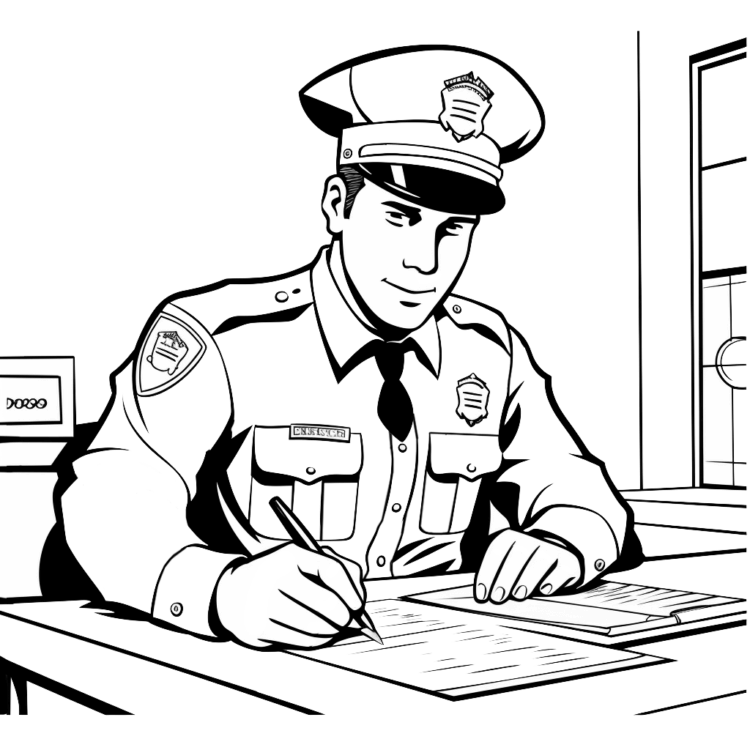 Police coloring pictures to print out