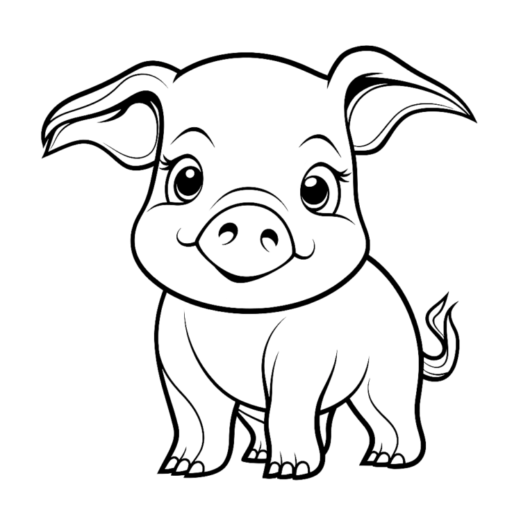 Pig coloring page