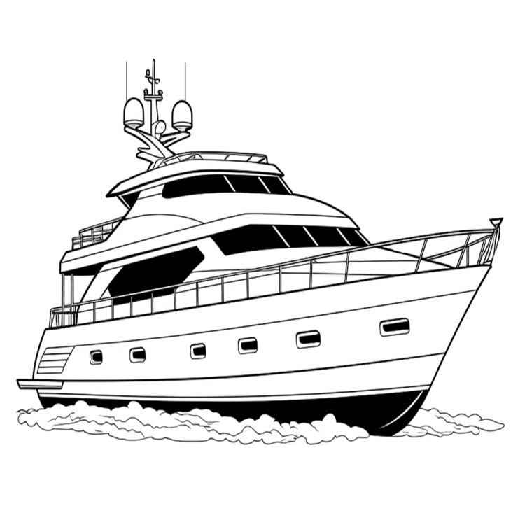 Yacht Ausmalbilder zum Ausdrucken