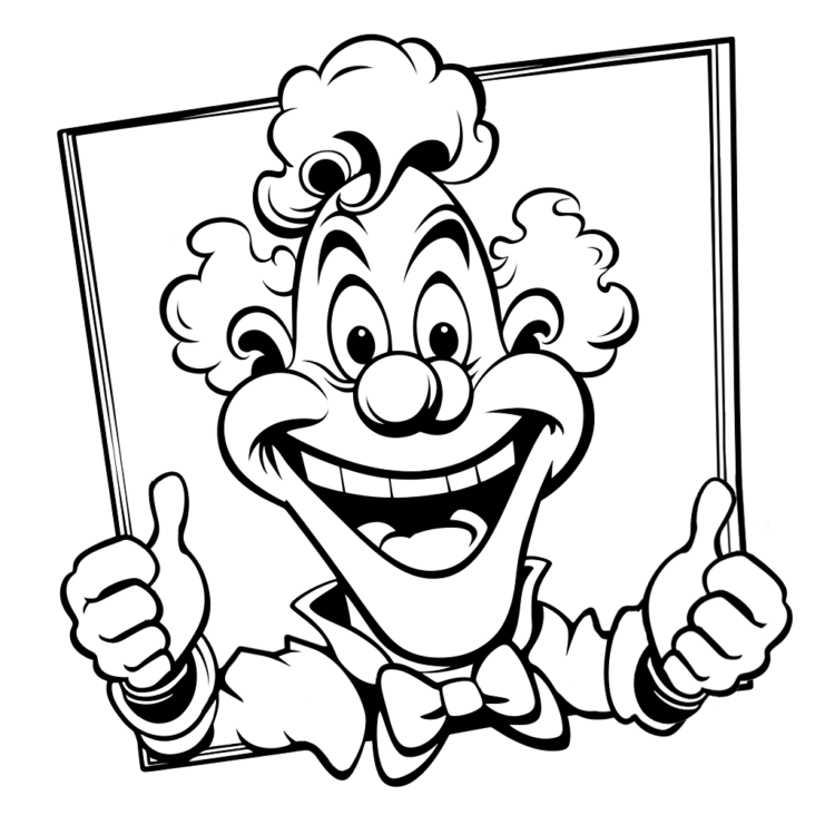 Ausmalbild Alberner Clown