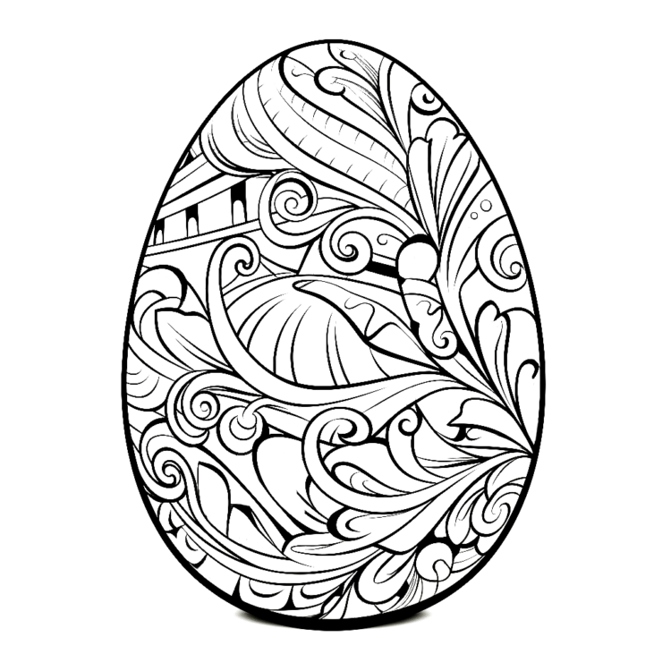 Colorear un huevo de Pascua