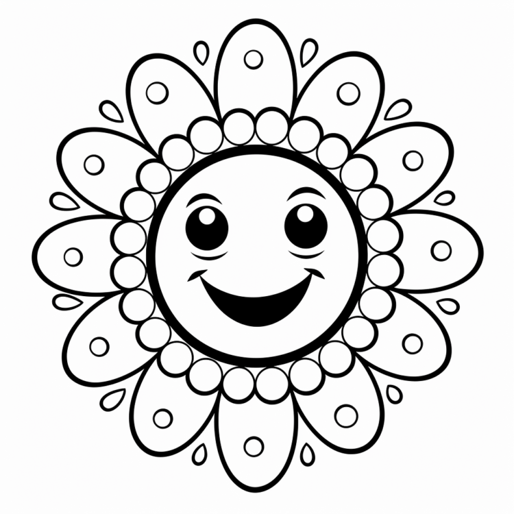 Coloring picture Happy circles