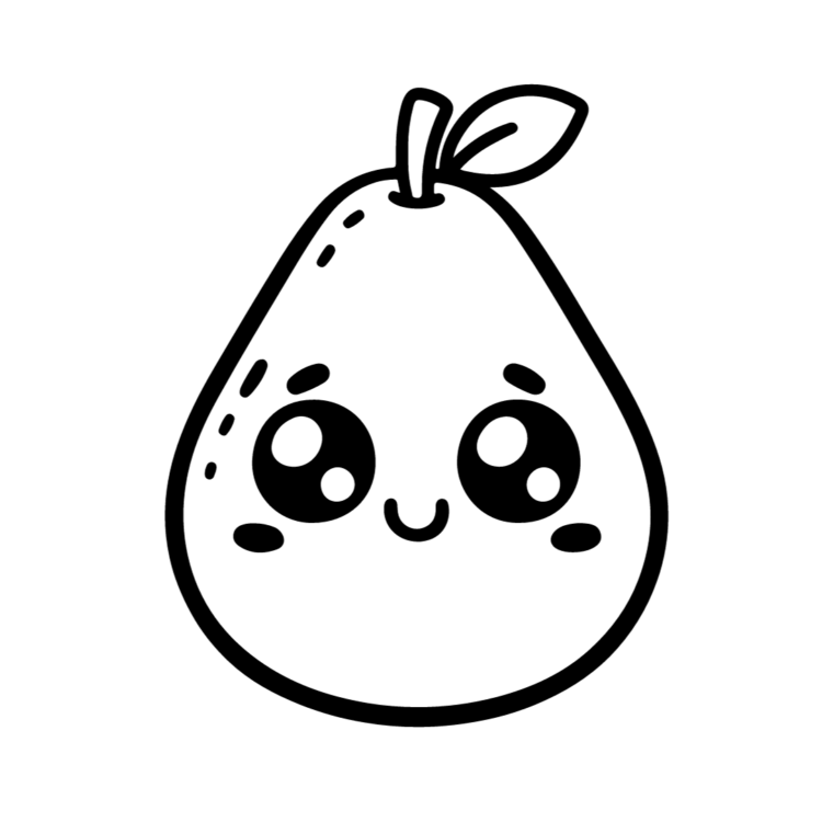 Coloring picture fruit shape