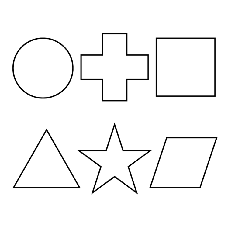 Coloring picture basic shapes