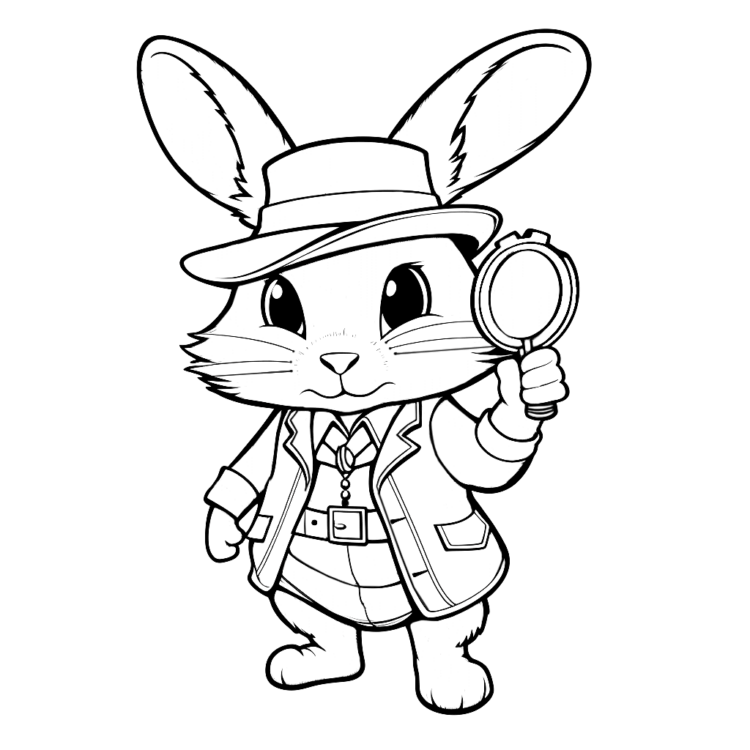 Coloring picture rabbit