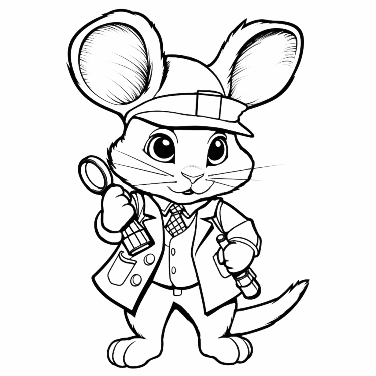 Dibujo para colorear mandala de conejo