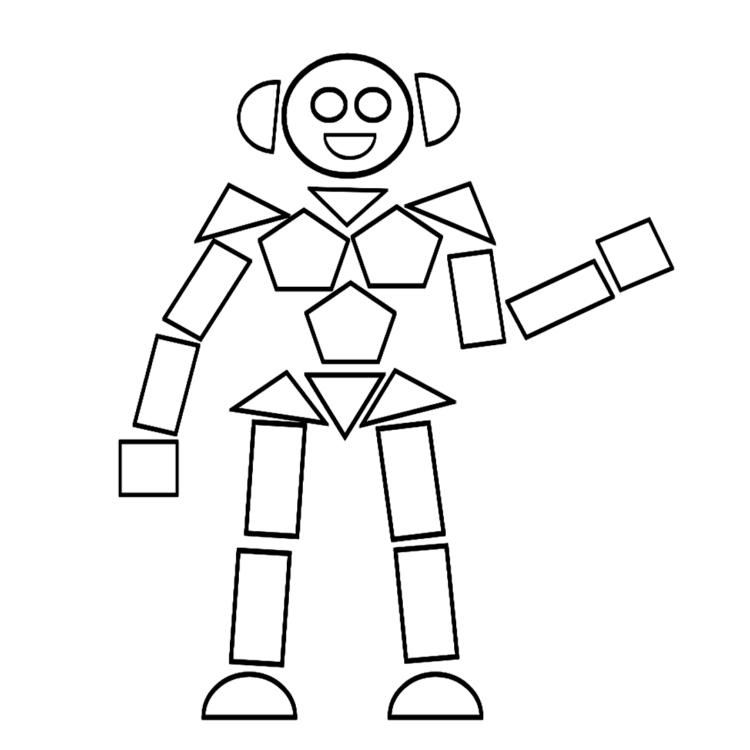 Coloring picture pattern shapes