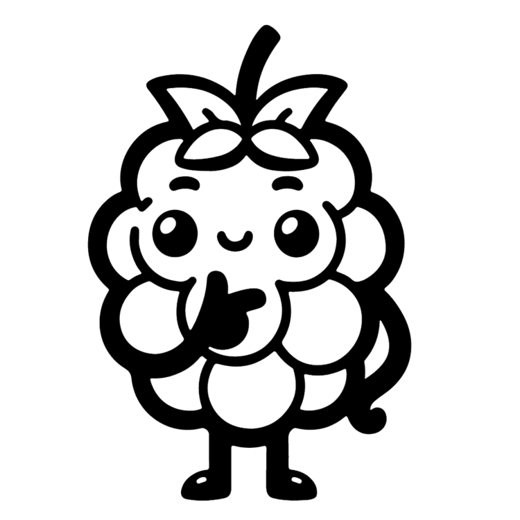 Dibujo para colorear bonito contorno de uva