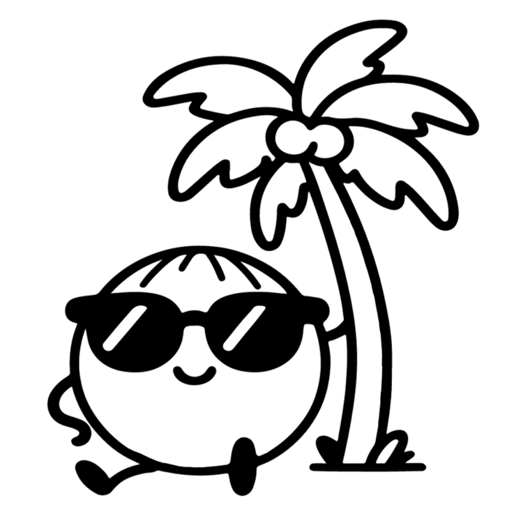 Coloring picture palm shape