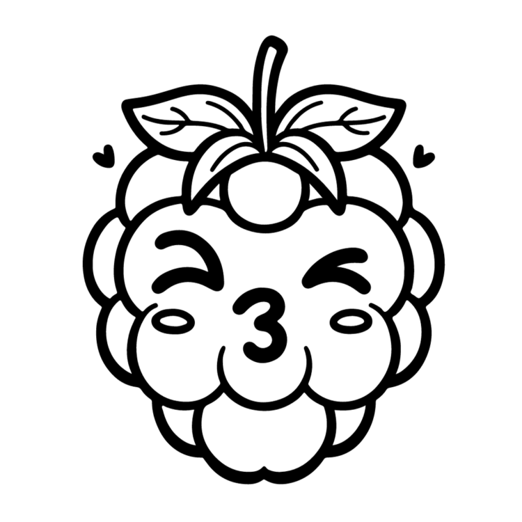 Dibujo para colorear contorno de uva
