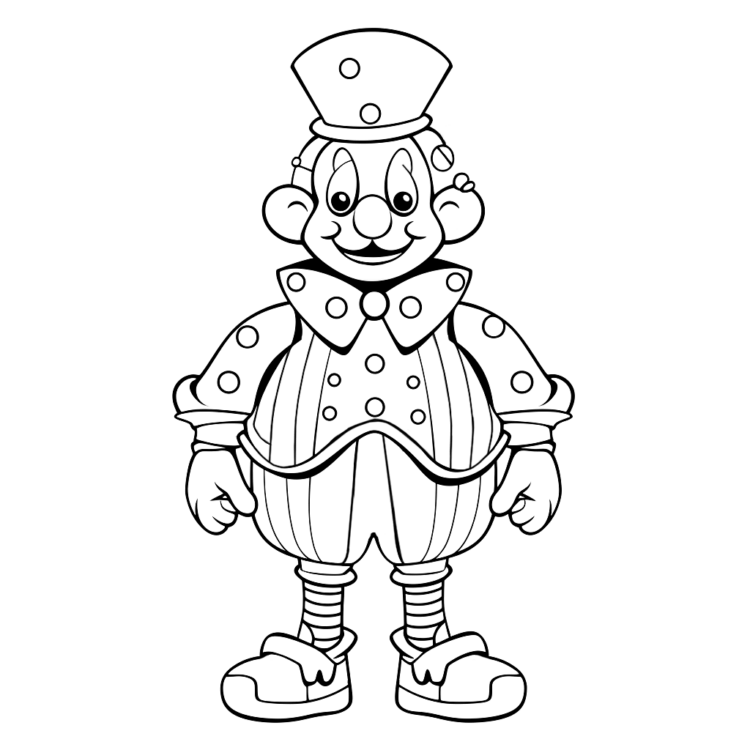 Coloring picture Hilarious clown