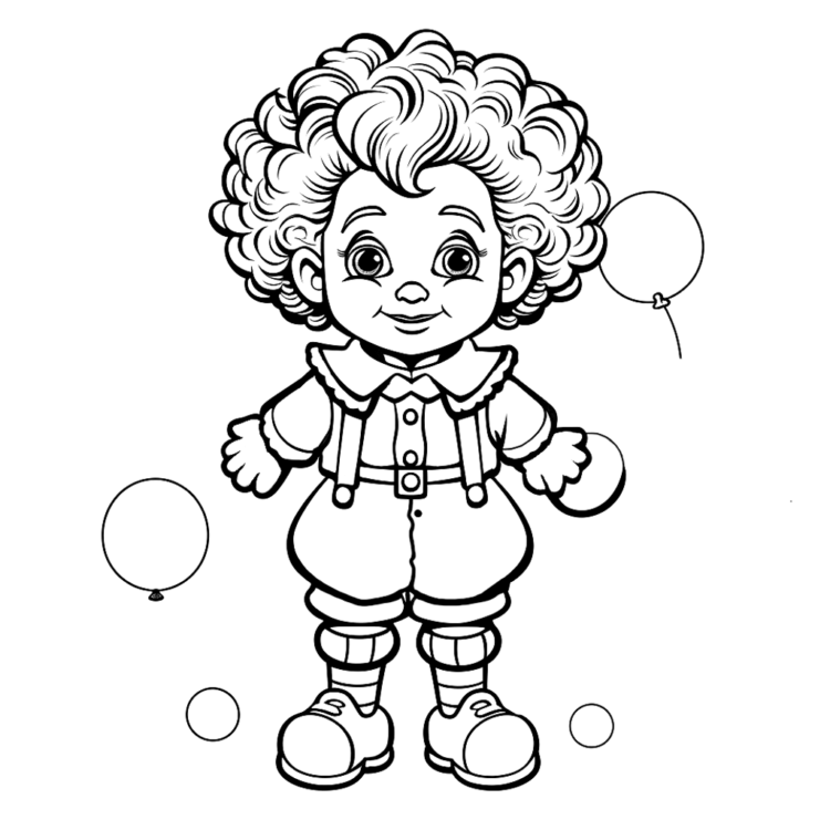 Dibujo para colorear Payaso soñador