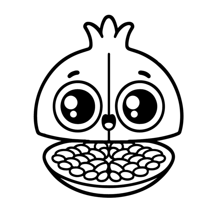 Coloring picture big-eyed shape