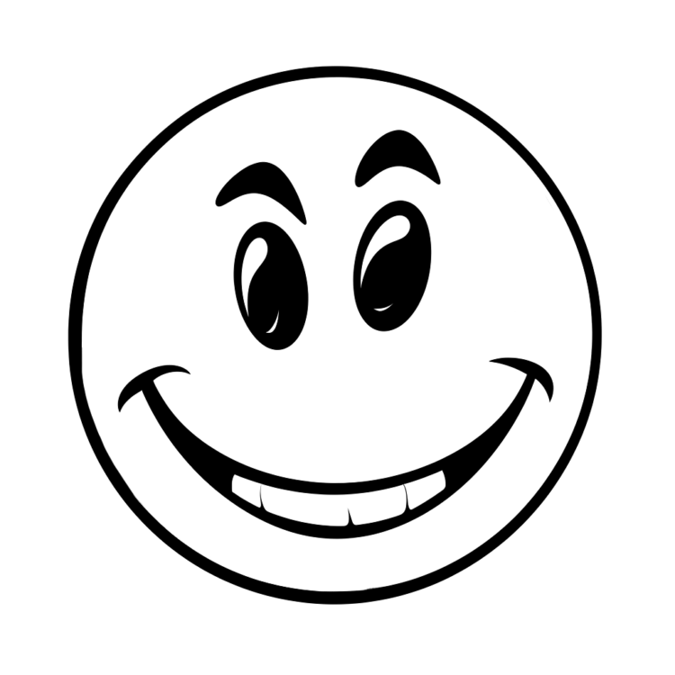 Coloring picture smiling shape