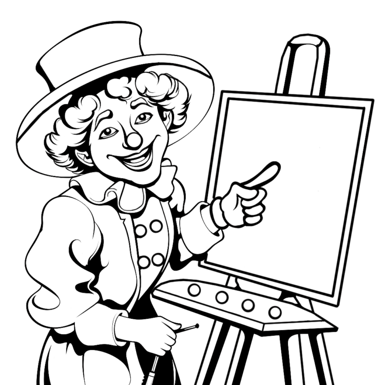 Dibujos para colorear de Payasos para imprimir