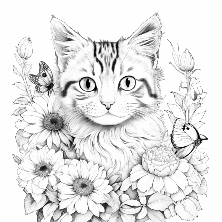 Dibujo para colorear Gato americano de pelo corto