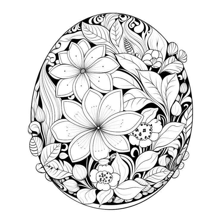 Dibujo para colorear Pascua floreciente