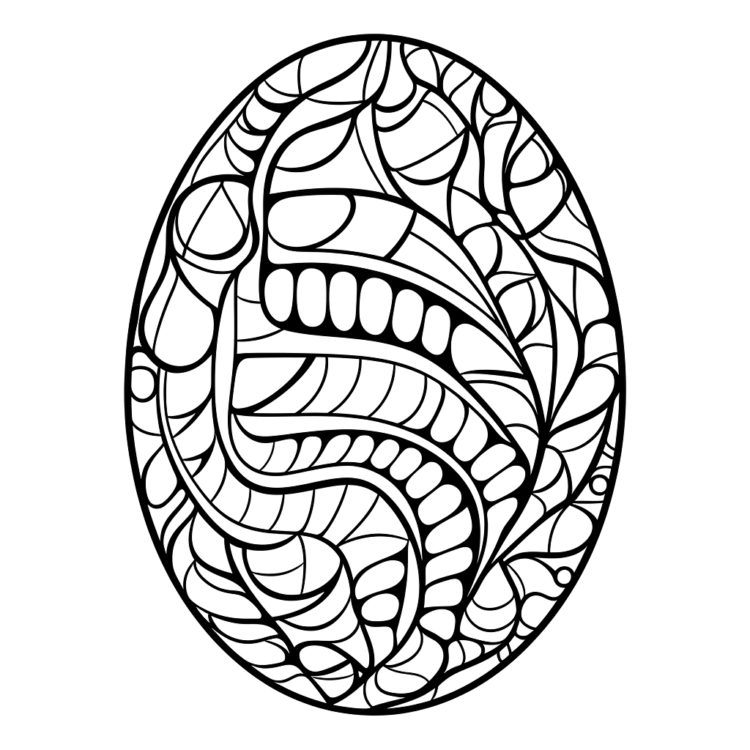 Huevo para colorear de Pascua
