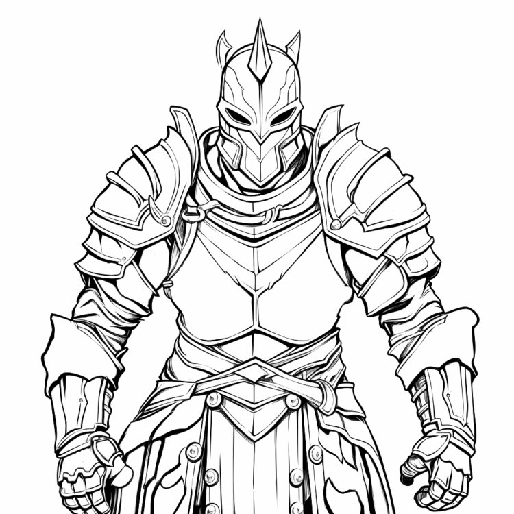 Dibujo para colorear Un gallardo caballero