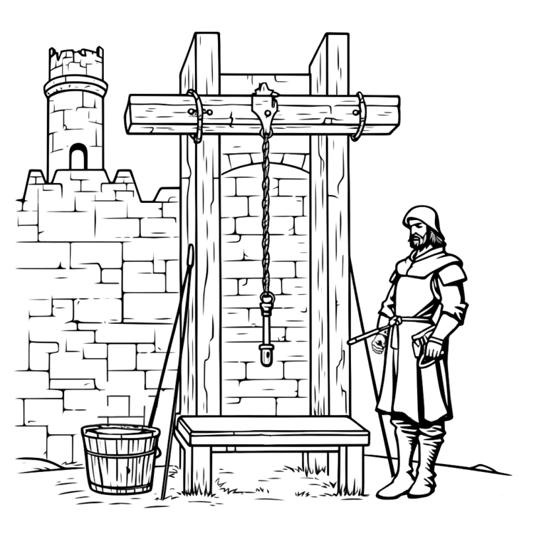 Coloring picture Middle Ages coloring pages