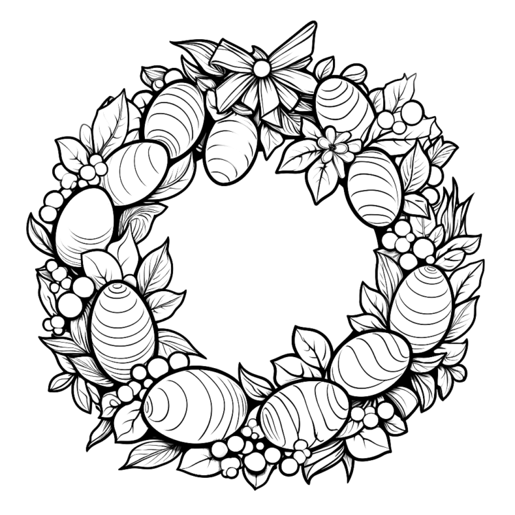 Dibujo para colorear Corona de Pascua