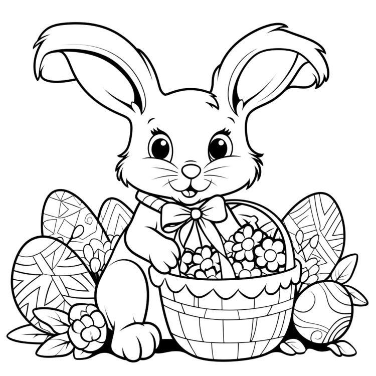 Coloring picture Easter coloring page